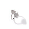 Double Heart Diamond Ring