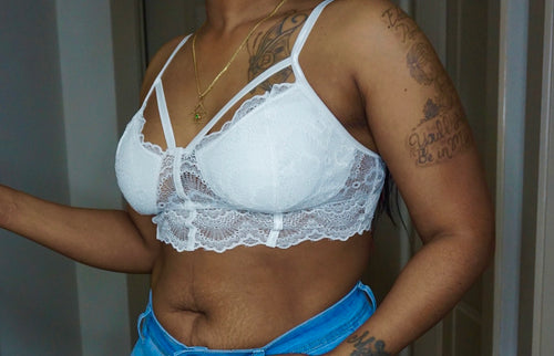 Lace Me Crop Top :: White