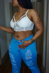 Lace Me Crop Top :: White
