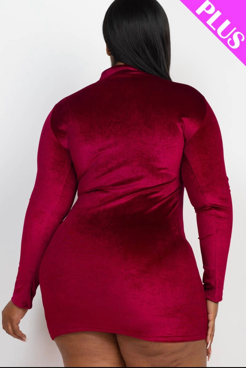Vicky Velour Mini Dress