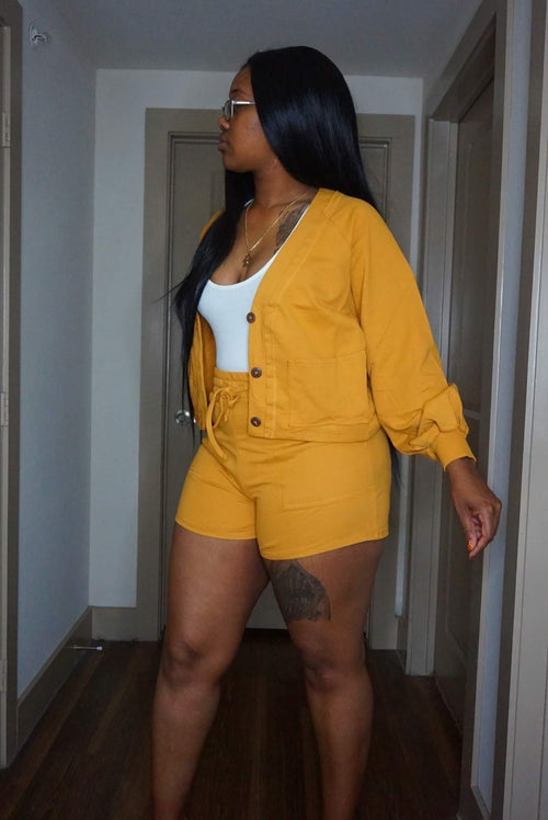 Cardigan Set :: Mustard
